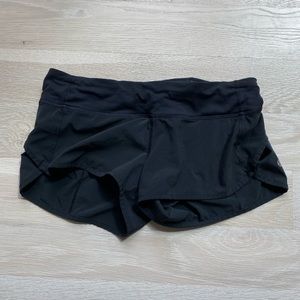 Black Lululemon shorts, size 6, 2.5”